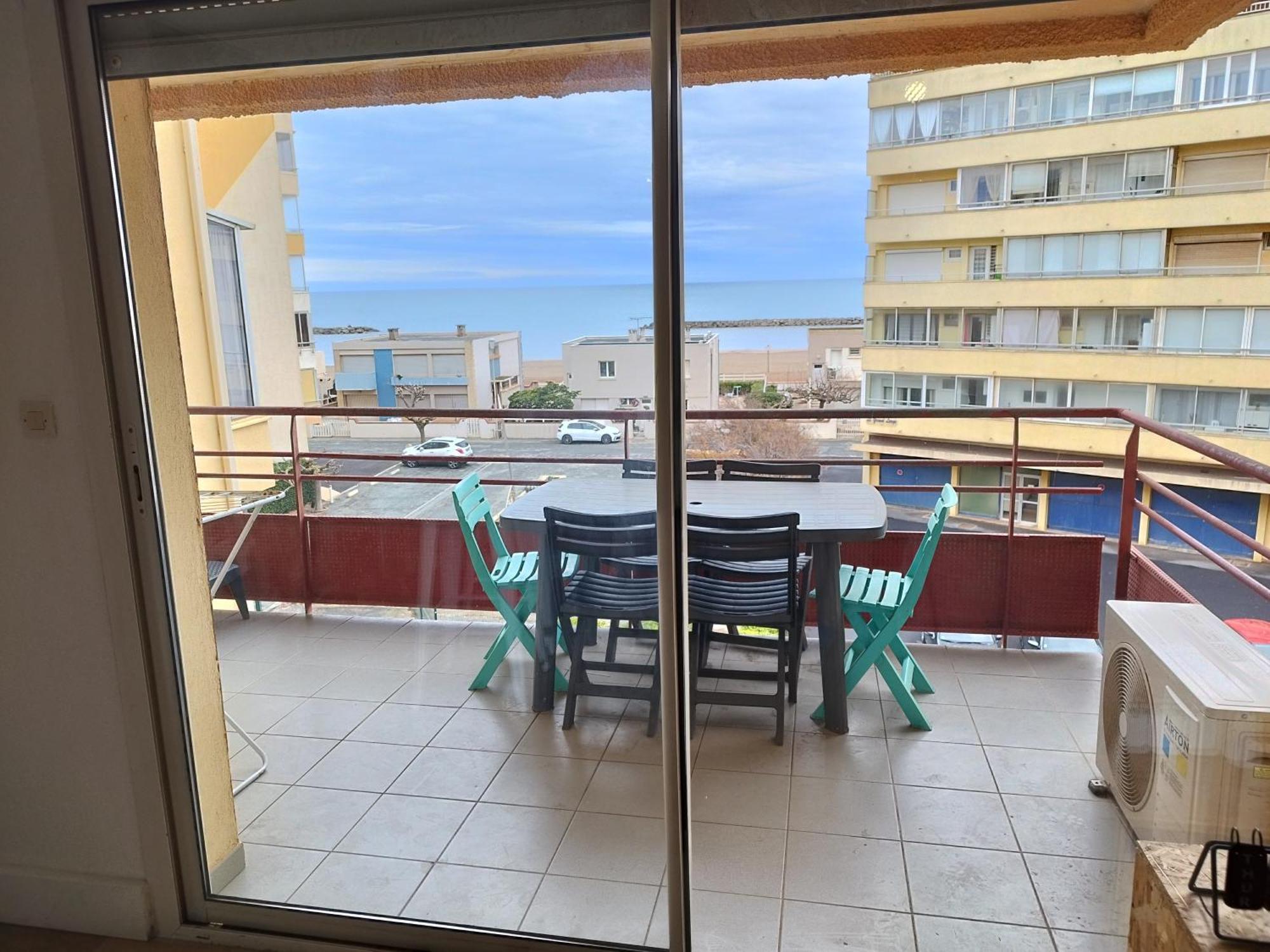 T3 Vue Mer Avec Acces A La Plage, Wifi, Clim - Dansnotreappart-Com - Valras-Plage Kültér fotó